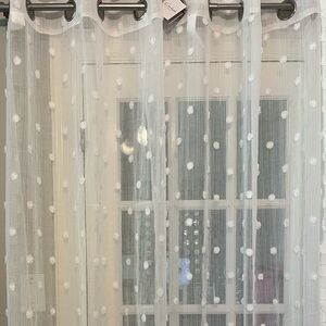 Carlisle Collection Sheer Curtain Panel Pair 38 x 84”